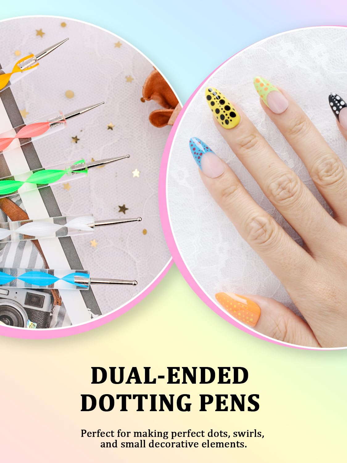 Detalle de YOOVR 28-In-1 Nail Art Tool Set with Magnetic Stands, Brushes and Dotting Tools