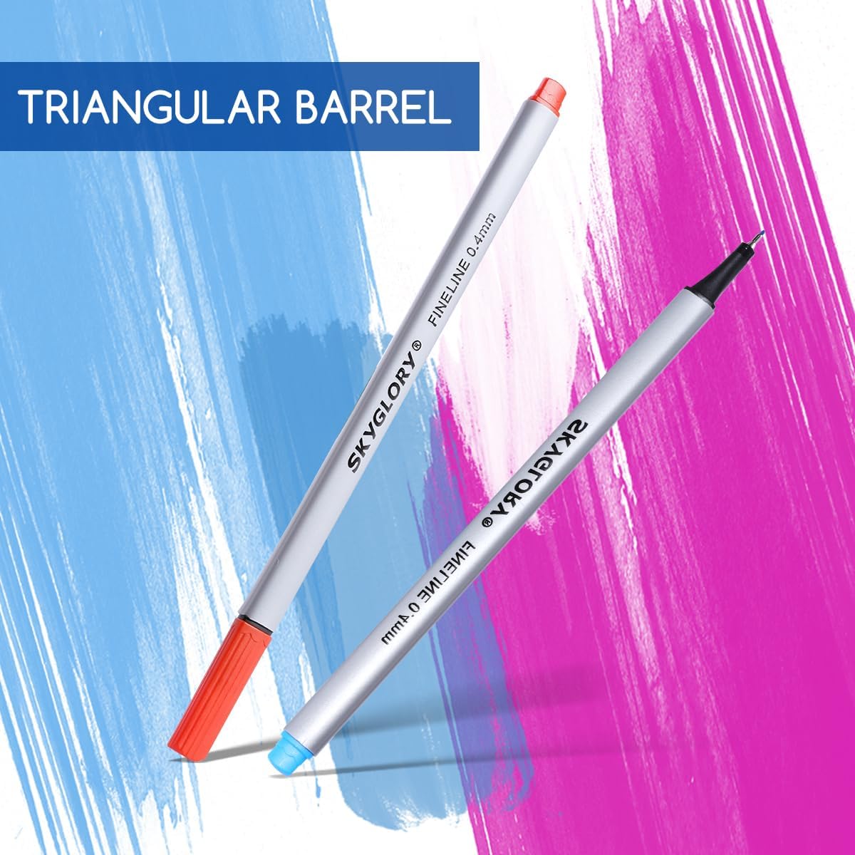 Thumbnail 2 de SKYGLORY 72 Colours Fineliner Pens – 0.4mm precision with colour‑matched caps