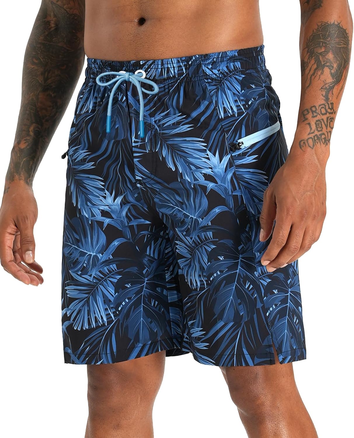 Thumbnail 1 de APTRO 2 in 1 Men's Swim Trunks 9" with Zipper Pockets — 2-in-1 Board Short Style