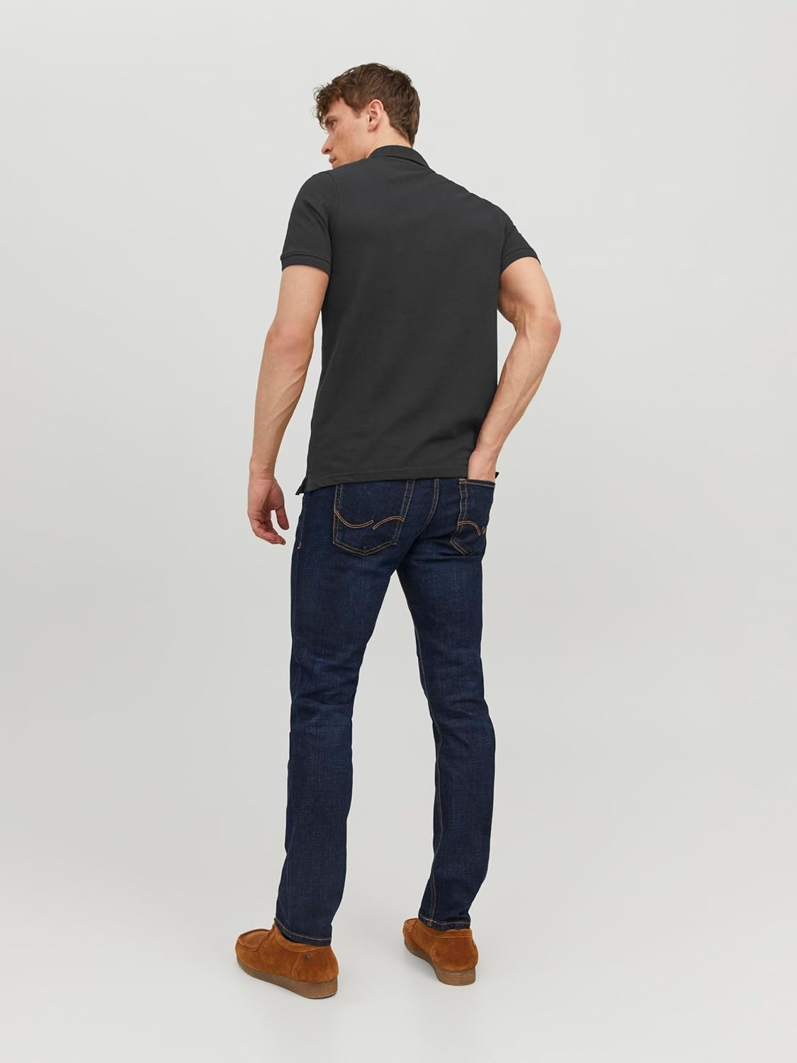 Thumbnail 2 de JACK & JONES Männer Poloshirt Einfarbig Slim Fit aus organischer Baumwolle
