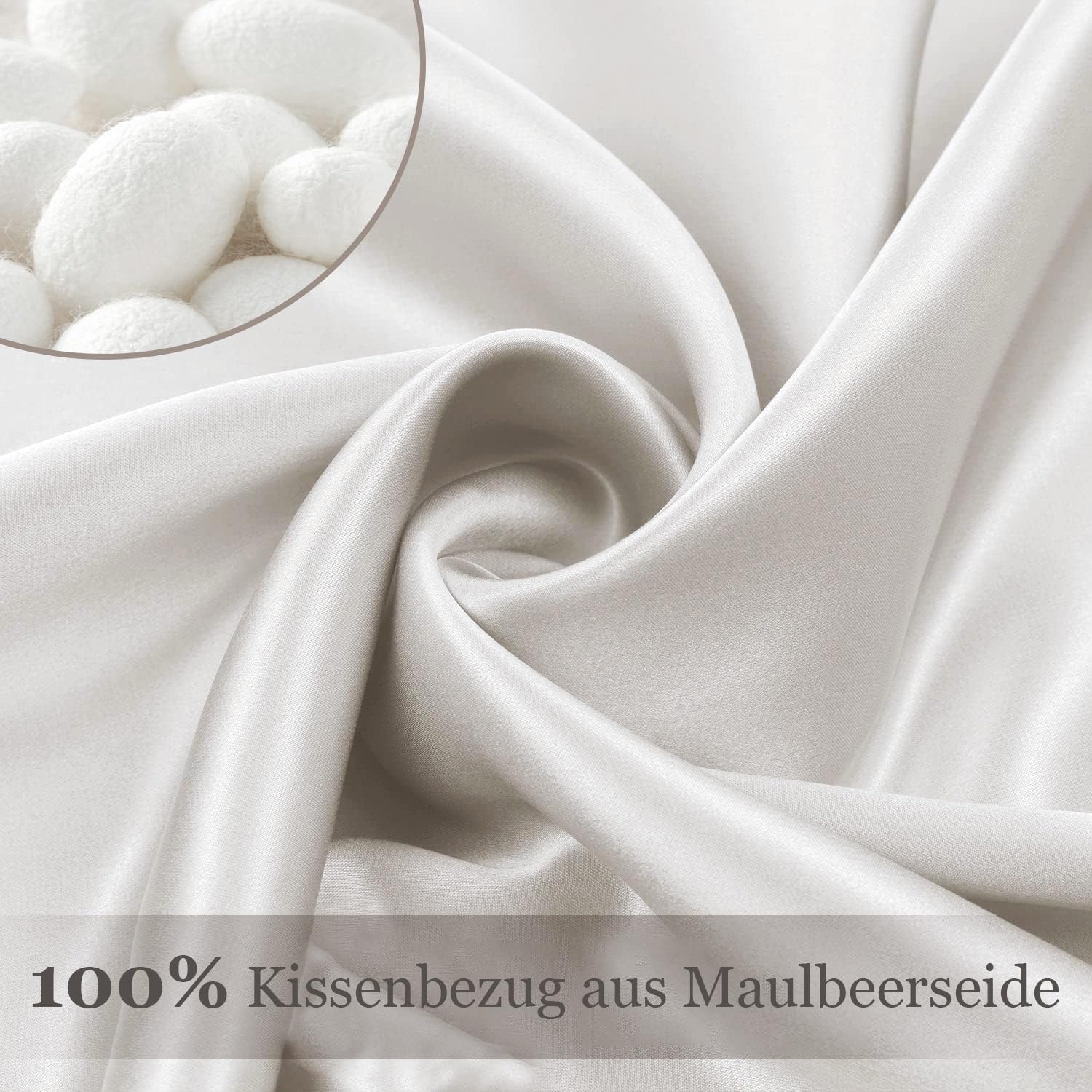Detalle 2 de Adubor Seidenkissenbezug 80x80 cm 23 Momme