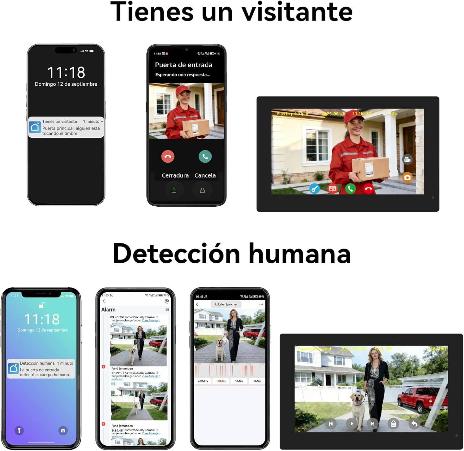 Thumbnail 5 de Honmidatek Kit videoportero 7" con cámara 1080P