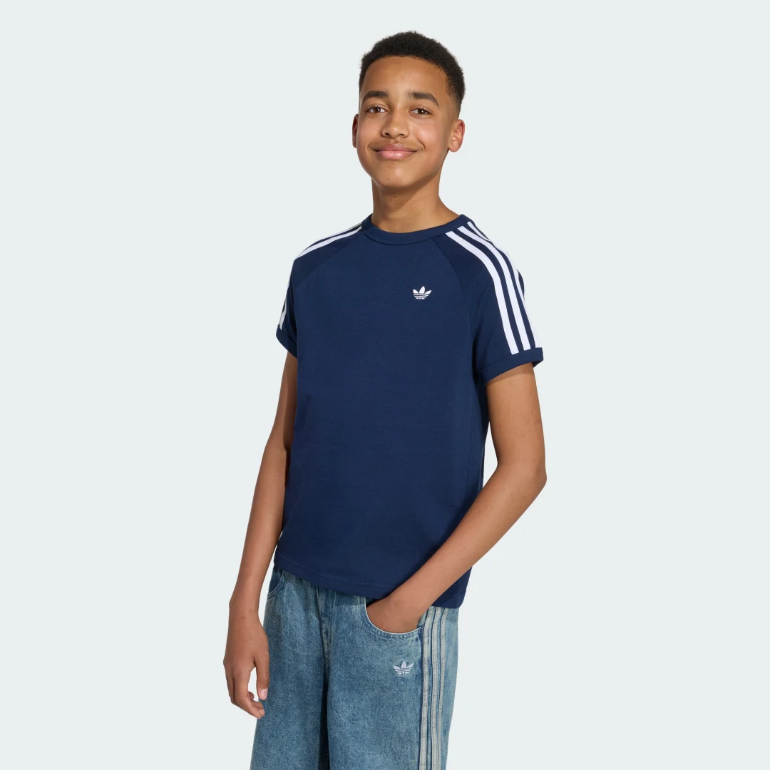 Thumbnail 2 de Camiseta 3 Stripes de Adidas — azul, comodidad para el día a día