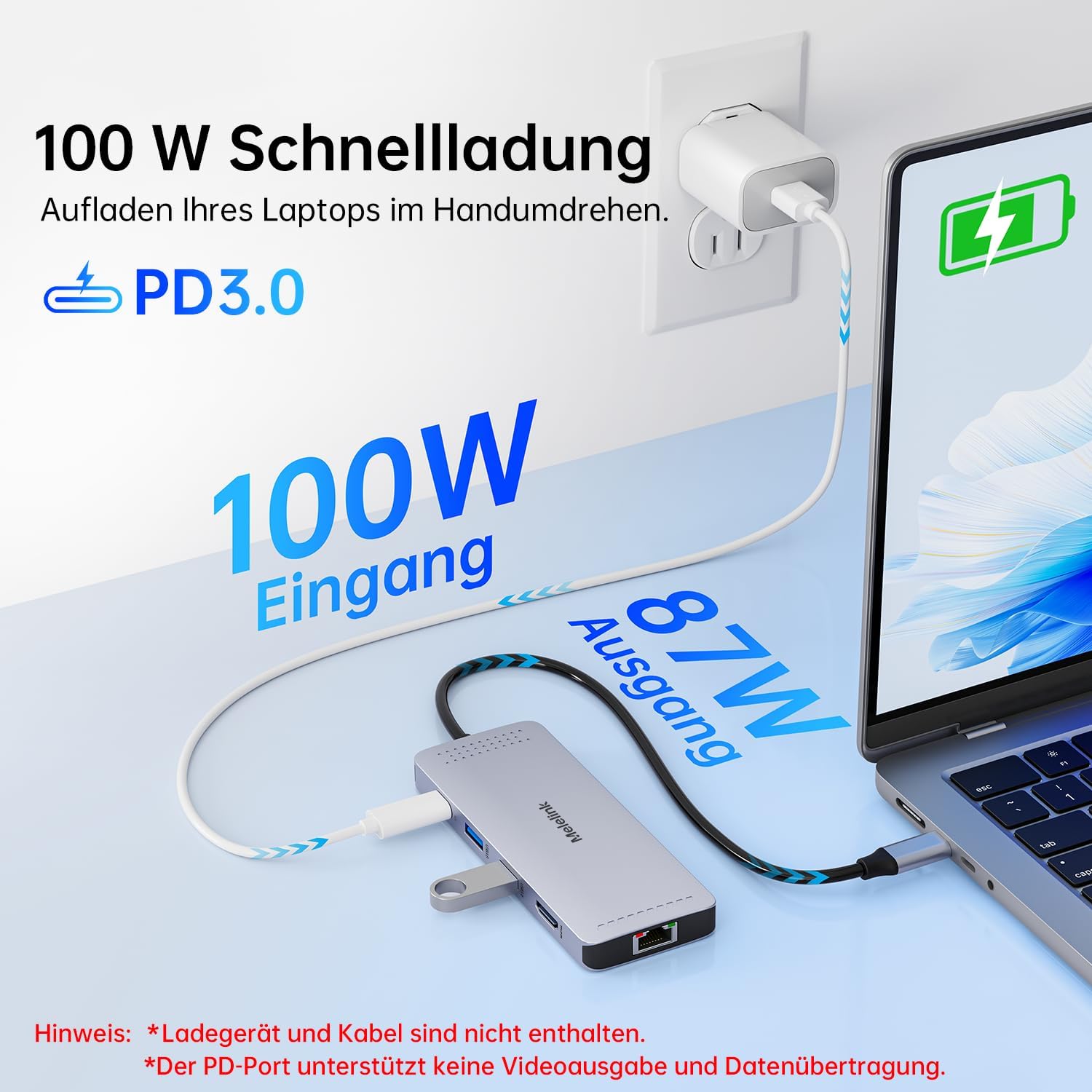 Detalle 2 de Melelink USB C Hub Ethernet 10in1 Dock
