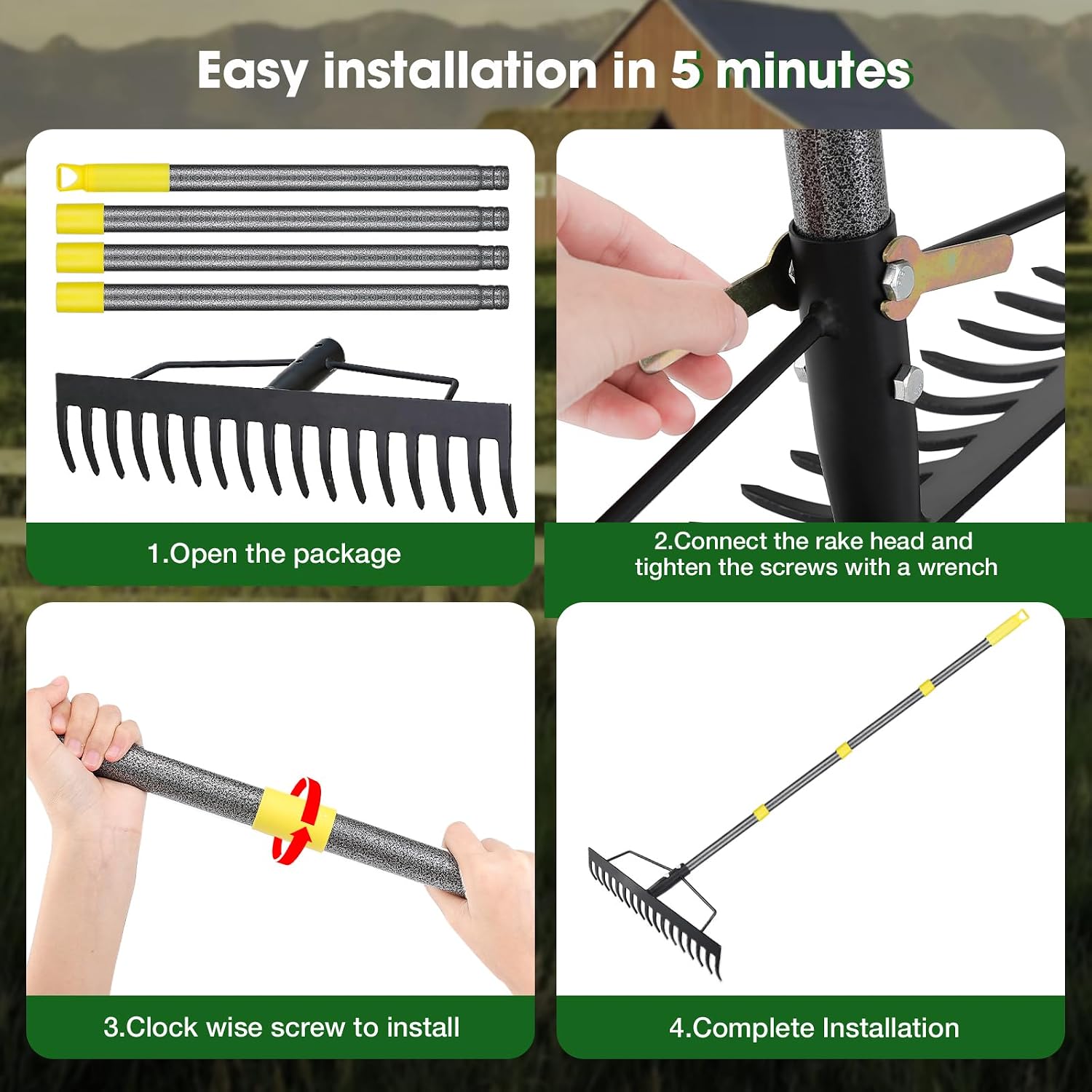 Thumbnail 6 de Bow Rake with 17 Steel Tines