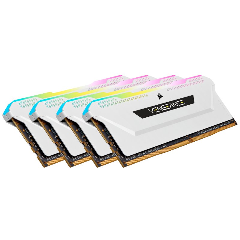 Detalle 2 de Corsair Vengeance RGB Pro SL White DDR4 3200MHz (4x8GB) CL16 – 32 GB