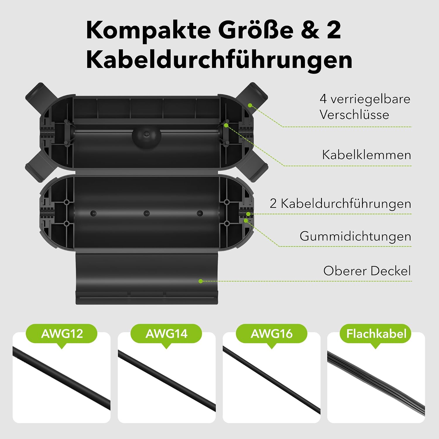 Detalle 1 de BN-LINK Outdoor IP44 Kabelbox 20 x 8 x 7,6 cm