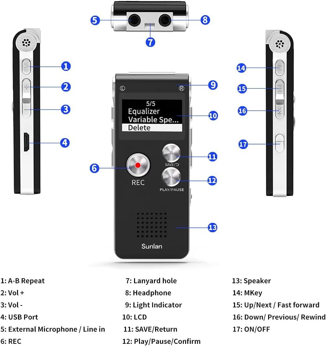 Detalle 2 de Digital Voice Recorder 16GB with Playback