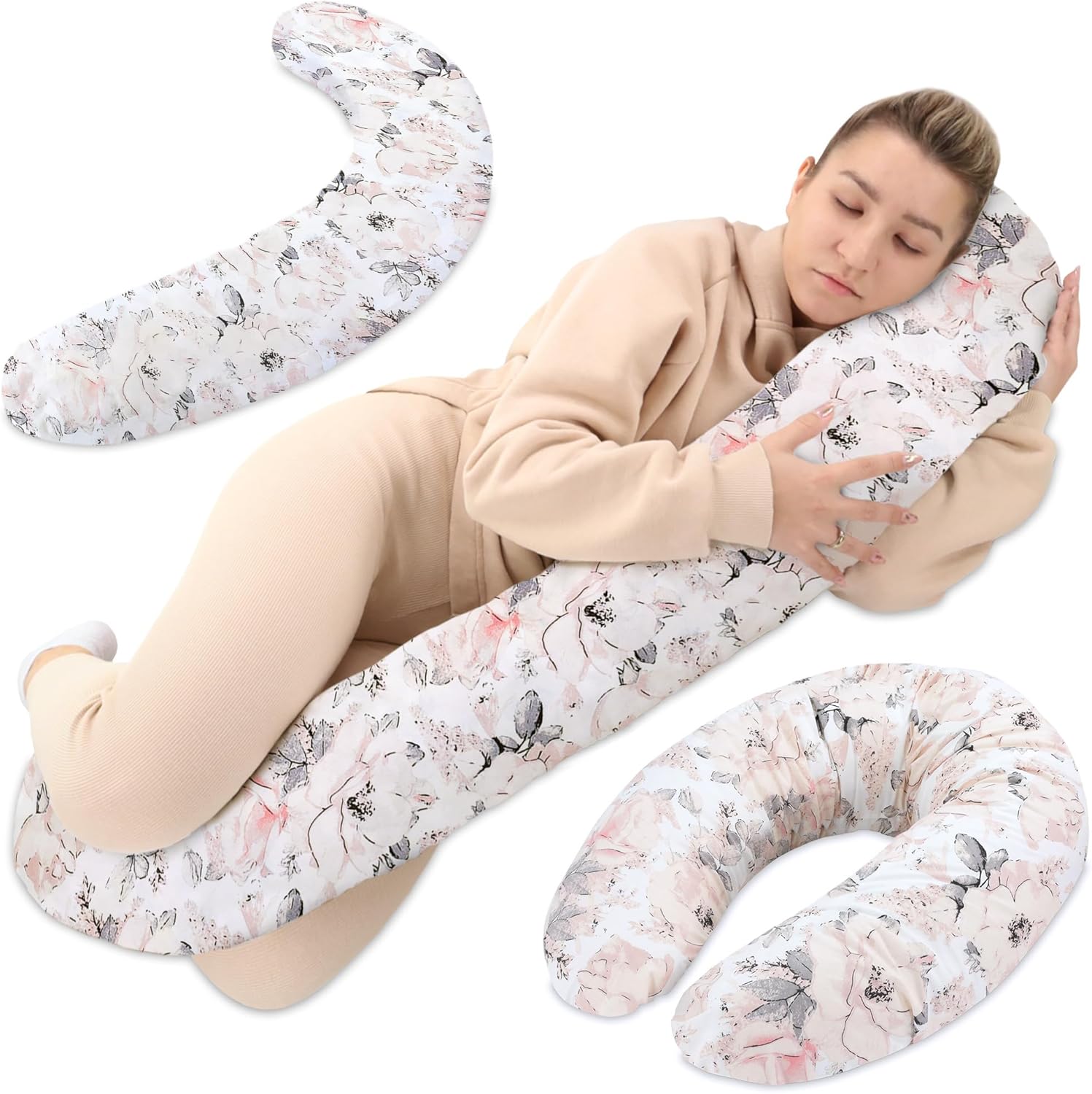Totsy Baby Cuscino allattamento e gravidanza 190 cm a forma di C (Oeko-Tex)