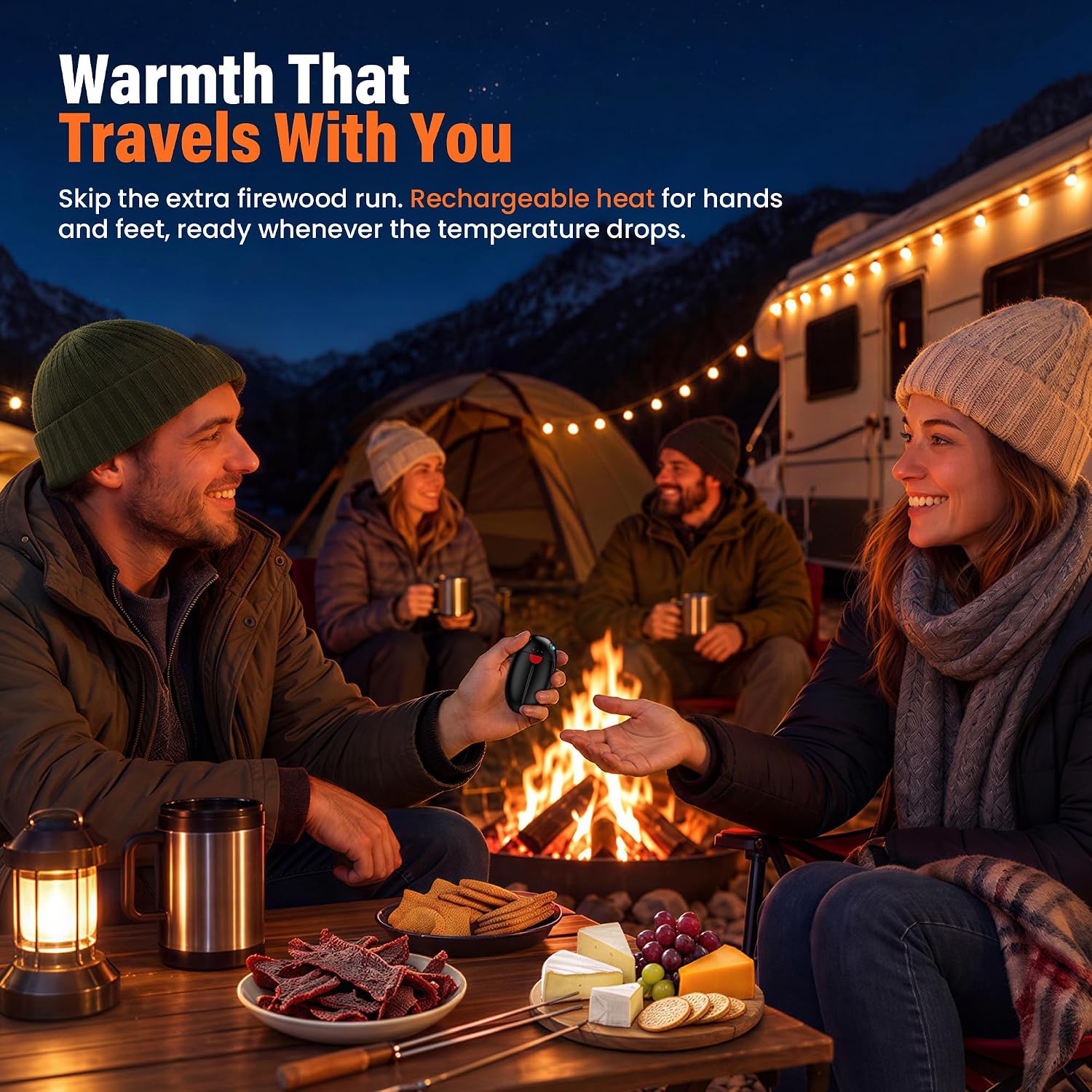 Detalle 1 de HAWANA TT-05 Rechargeable Hand Warmers, 2-Pack with 3 Heat Settings