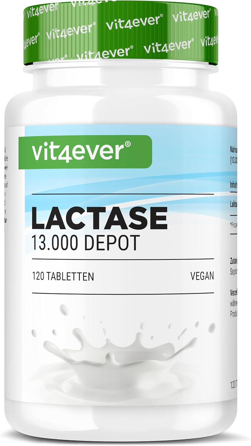 Detalle de Lactase 13.000 Depot Sepismart Slow Release – 120 comprimés à libération prolongée pour l’intolérance au lactose