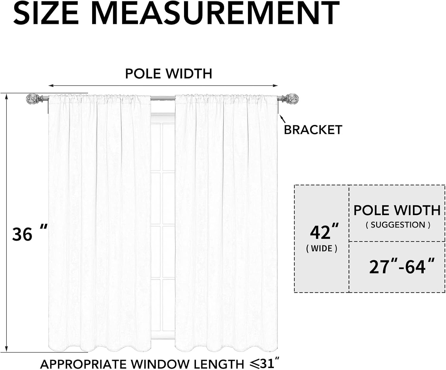 Detalle de Blackout Curtains 42 x 36 in