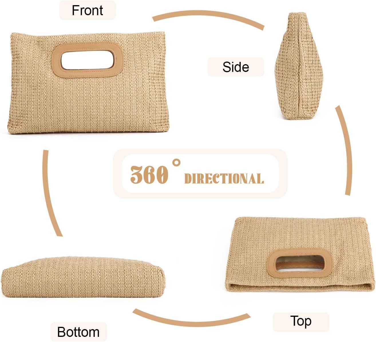 Thumbnail 3 de Freiesoldaten Straw Evening Clutch Bag