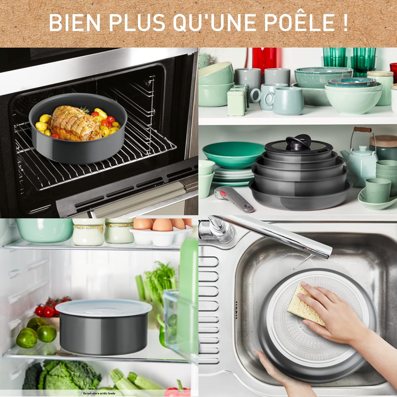 Thumbnail 2 de Tefal Ingenio Renew Poêle 28 cm – induction, revêtement céramique Inoceram, recyclée, Thermo-Signal