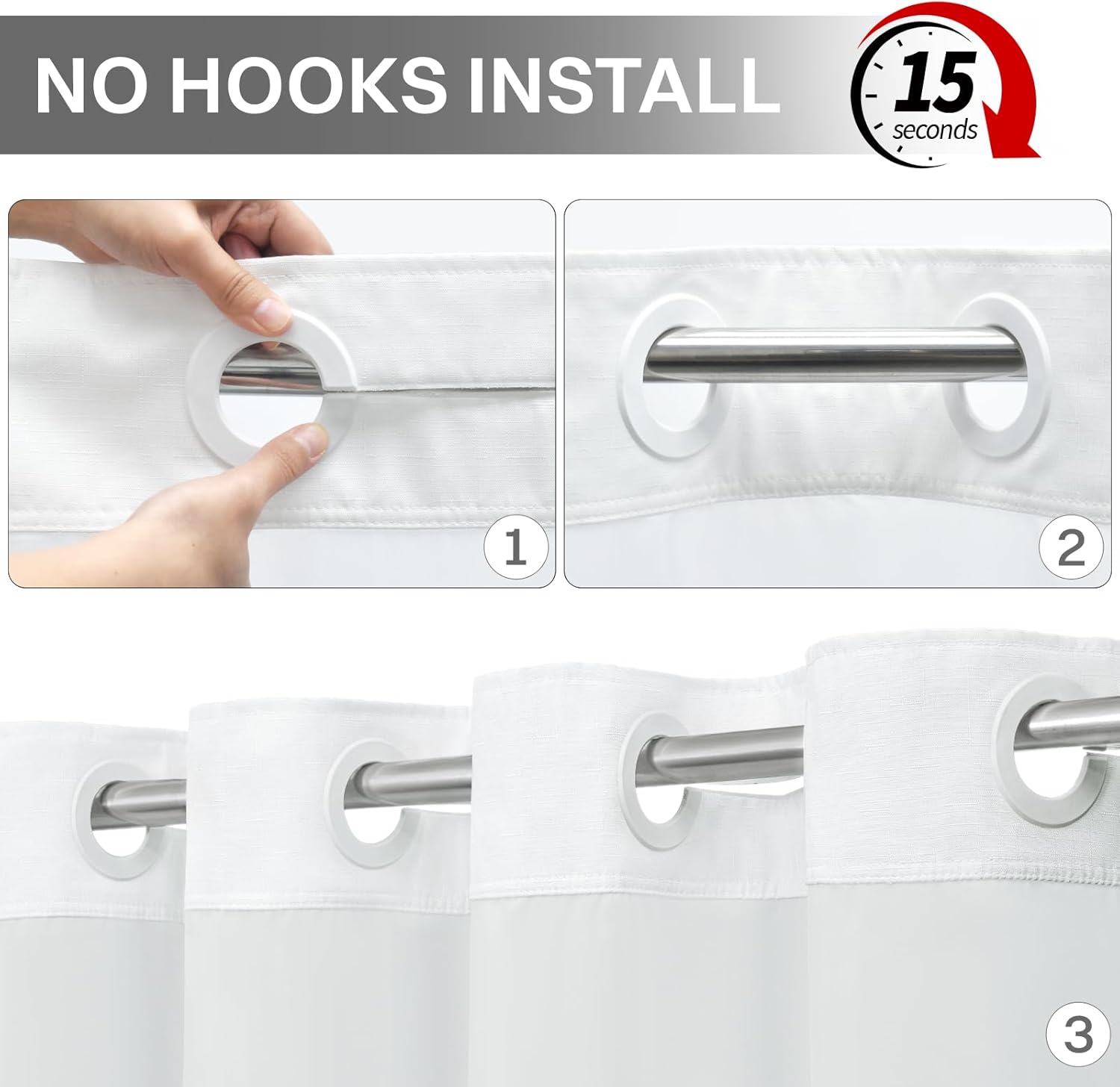 Thumbnail 4 de Aovfy Shower Curtain, 71x74