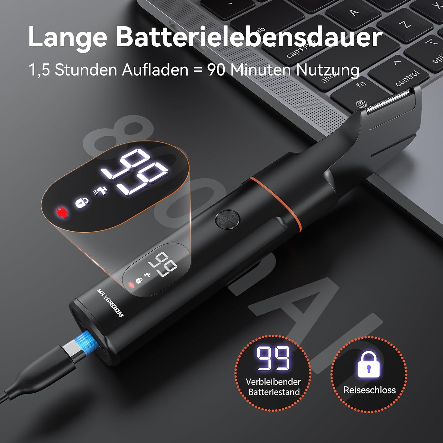 Thumbnail 5 de MAXGROOM 4-in-1 Intimrasierer 90 Min