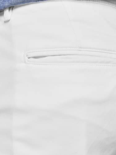 Detalle 2 de JACK & JONES Jpstmarco Jjbowie SA pantalón de hombre blanco (corte ajustado), 31W/30L