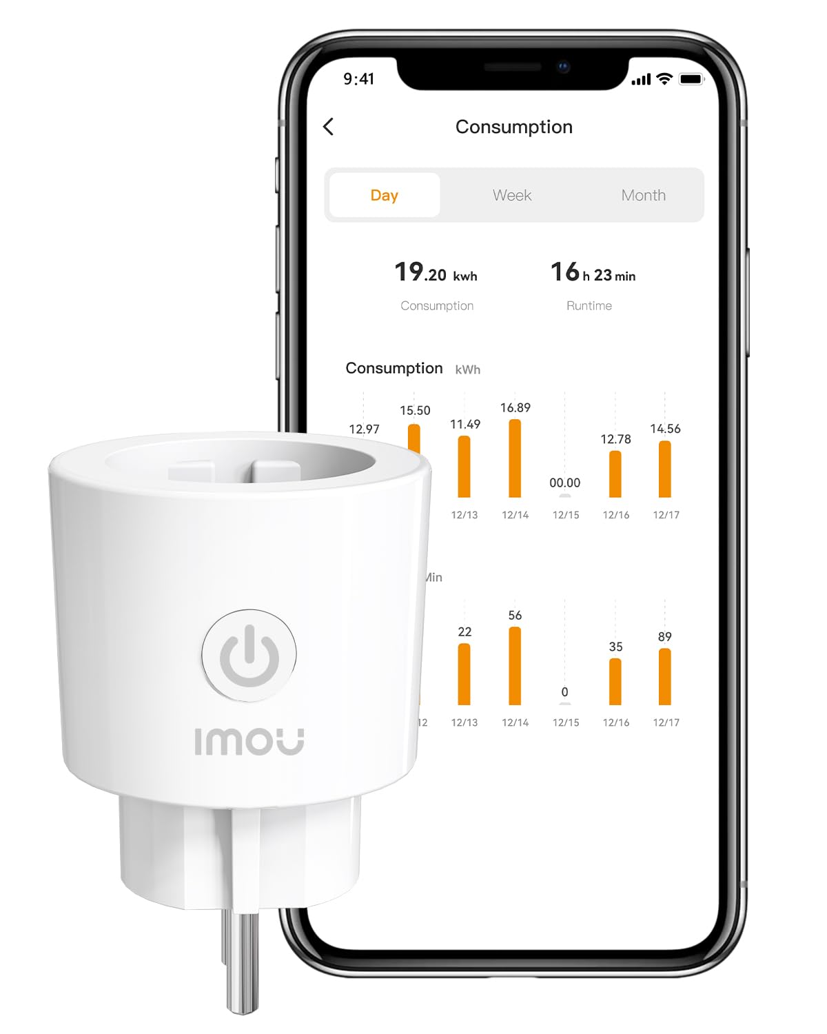 Detalle de Imou CE2P Matter Presa Smart WiFi (2 pezzi): controllo energetico e automazione senza hub