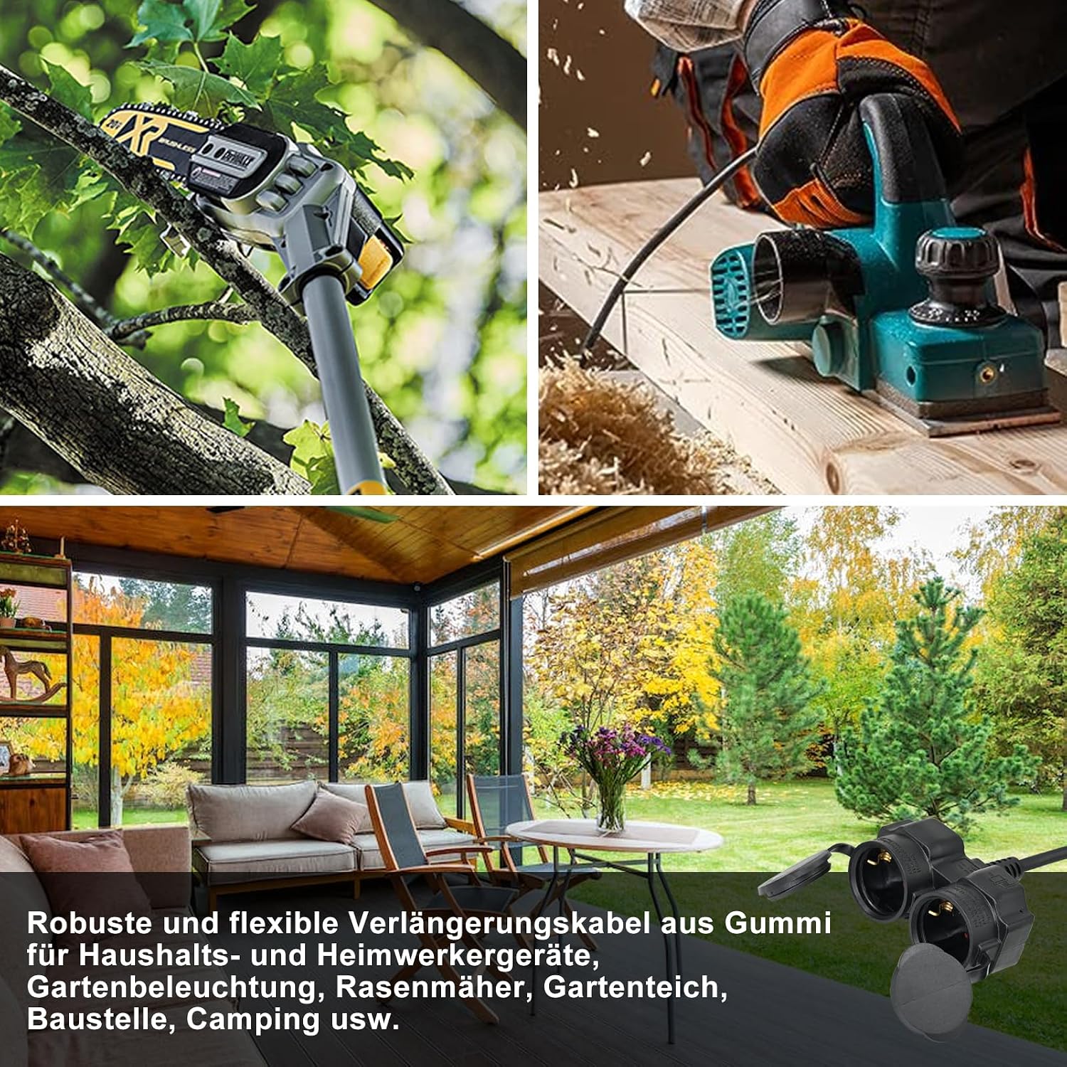 Detalle 2 de XUANSHI Outdoor Verlängerungskabel 15 m