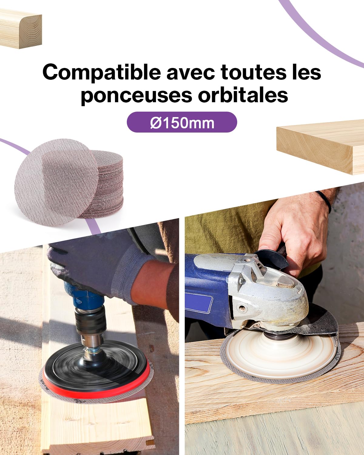 Detalle 1 de Lytool Disques abrasifs 150 mm grain 120