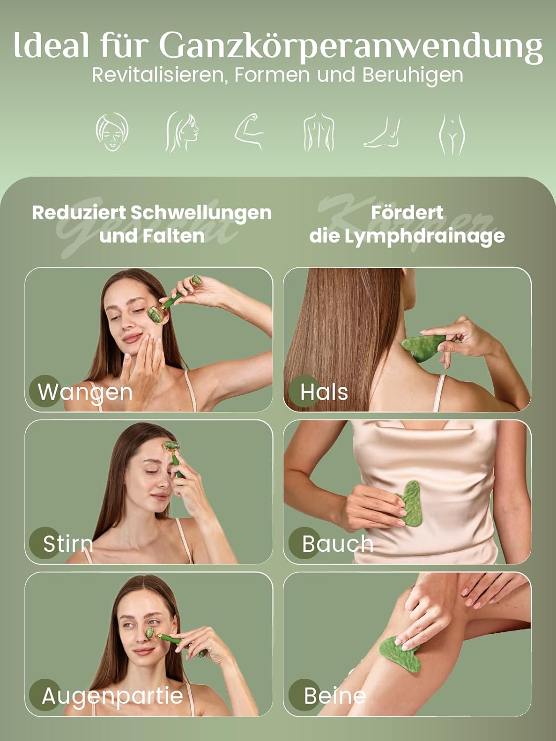Thumbnail 3 de Rena Chris Jade Gua Sha Set