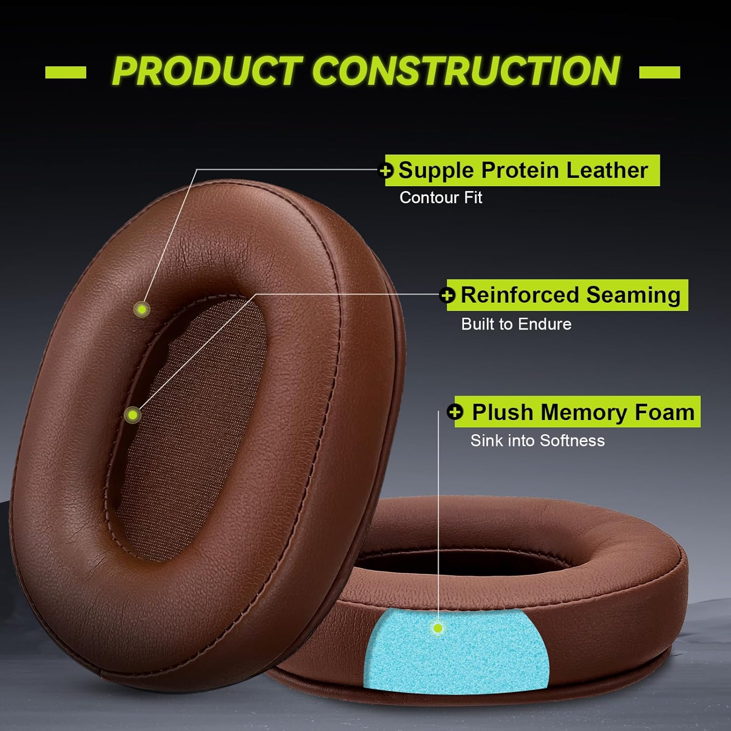 Thumbnail 3 de Coussinets d’oreille de remplacement en mousse à mémoire de forme pour casques Audio-Technica (ATH) – version 2