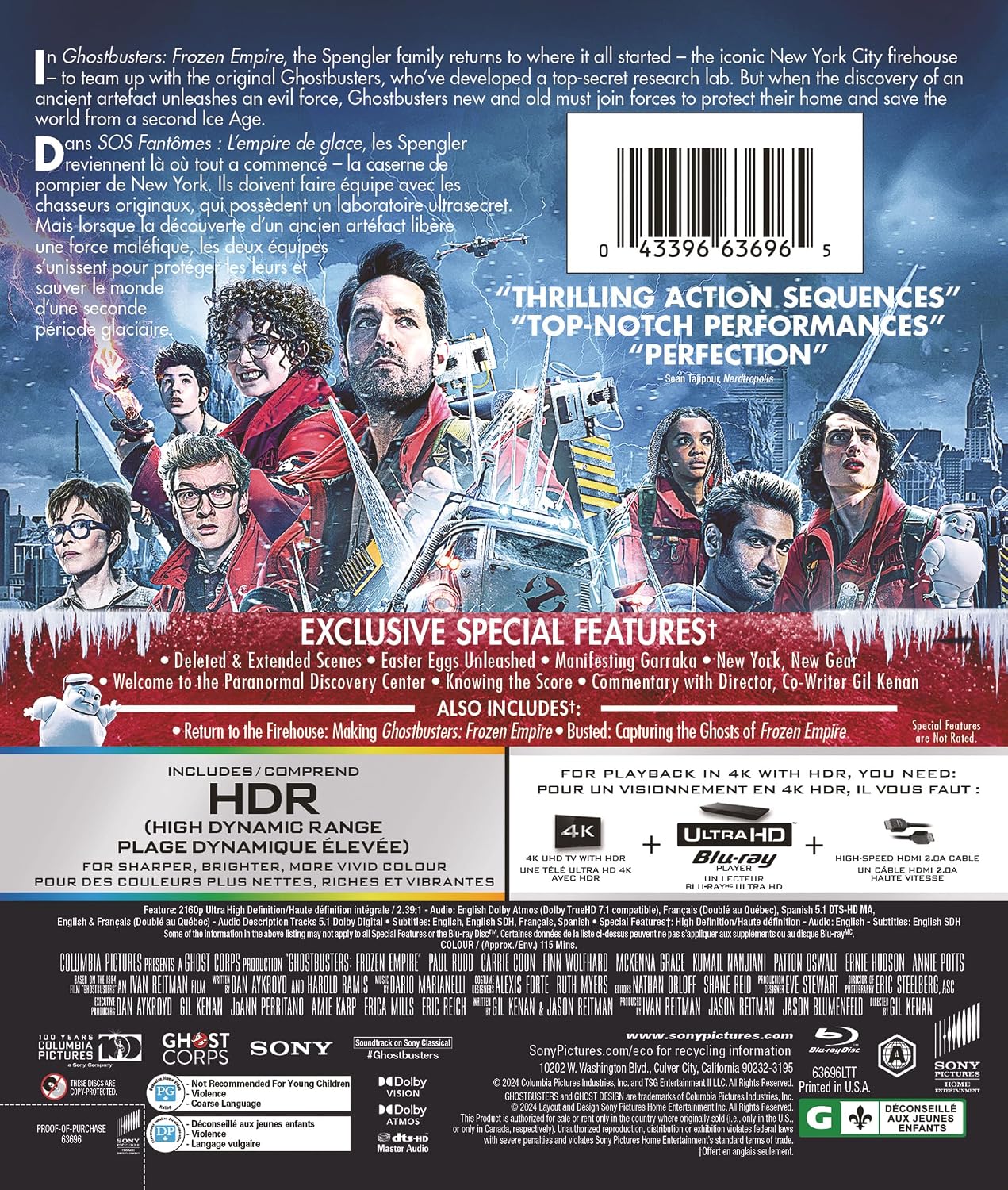 Detalle 2 de Ghostbusters: Frozen Empire Bilingual UHD/BD Combo
