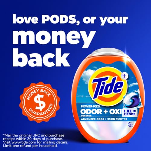 Thumbnail 10 de Tide Odor Defense + Oxi Laundry Detergent Pacs, Original Scent — 45 Count
