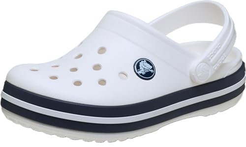 Detalle de Crocs Unisex Kids Crocband Clog T (White/Navy) – 7 UK Child