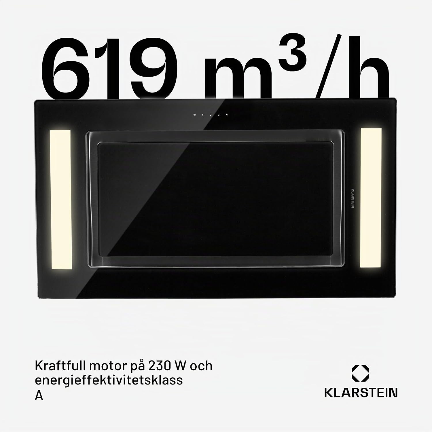 Thumbnail 3 de Klarstein Remy CGCH2-Remy-BL spisfläkt för underskåp, 90 cm, LED och fjärrkontroll