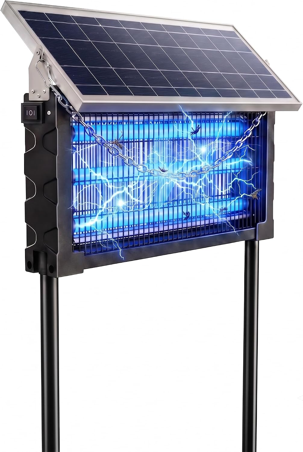 Detalle de WingRepel Solar Bug Zapper Outdoor: 3000V Cordless Mosquito Trap for Patio, Garden and Camping