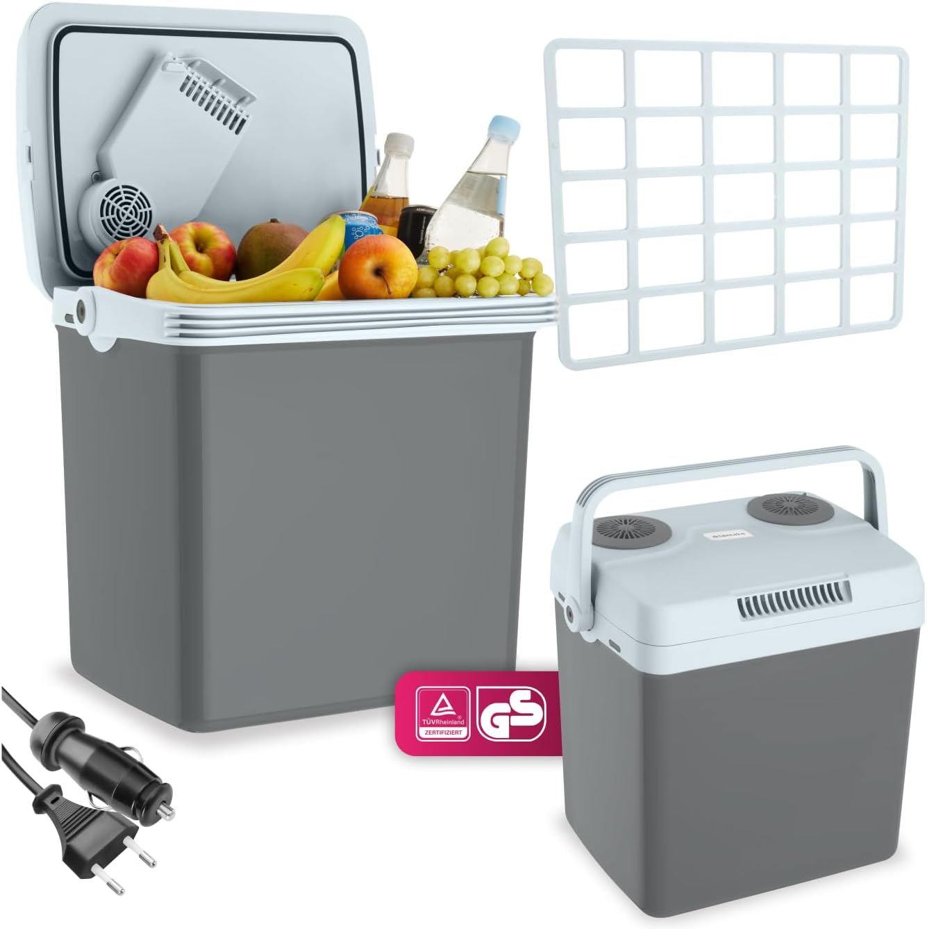 Detalle de tectake 405183 elektrisk kyl- och värmebox, 32 l med AC/DC