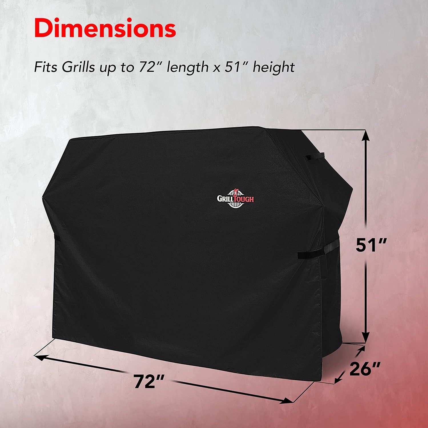Thumbnail 4 de GrillTough Heavy Duty BBQ Grill Cover 183cm