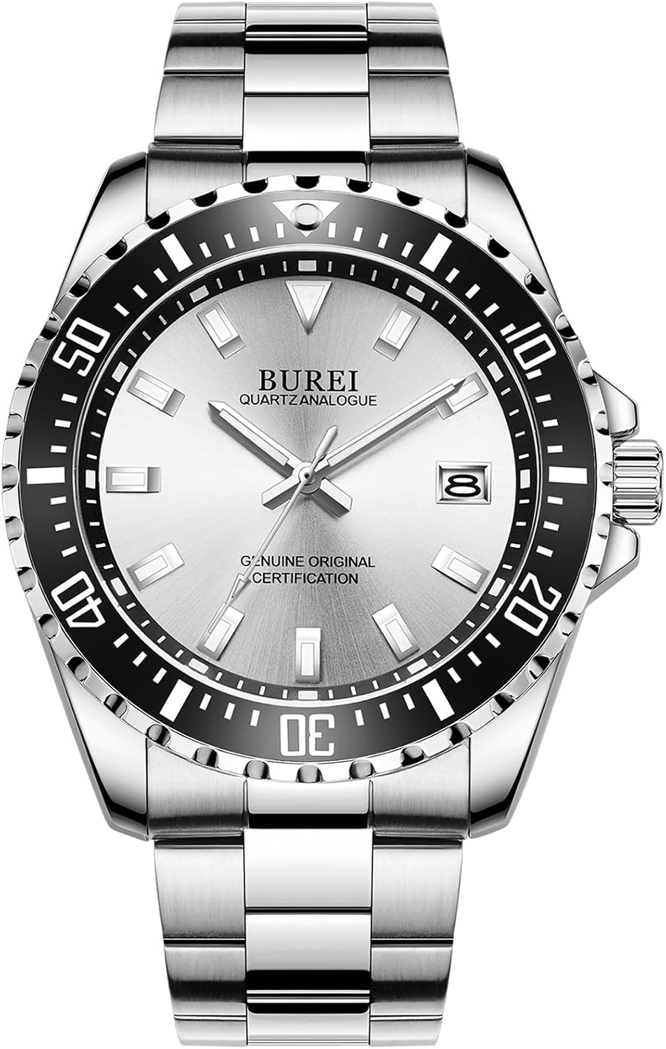 Detalle de BUREI Montre Homme Grand Cadran 3 ATM