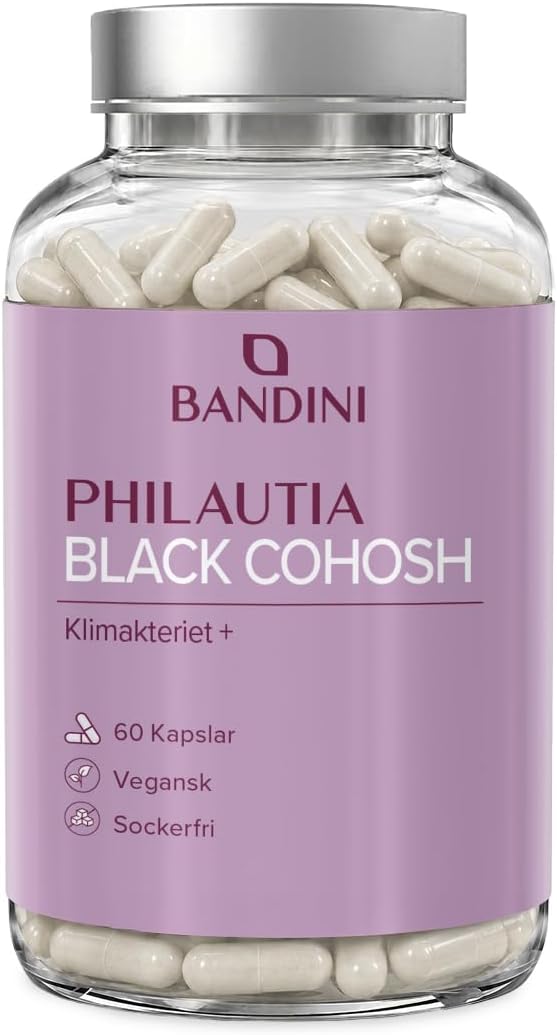 Detalle de BANDINI Svart cohosh, rödklöver och salvia – växtbaserat tillskott, 60 kapslar