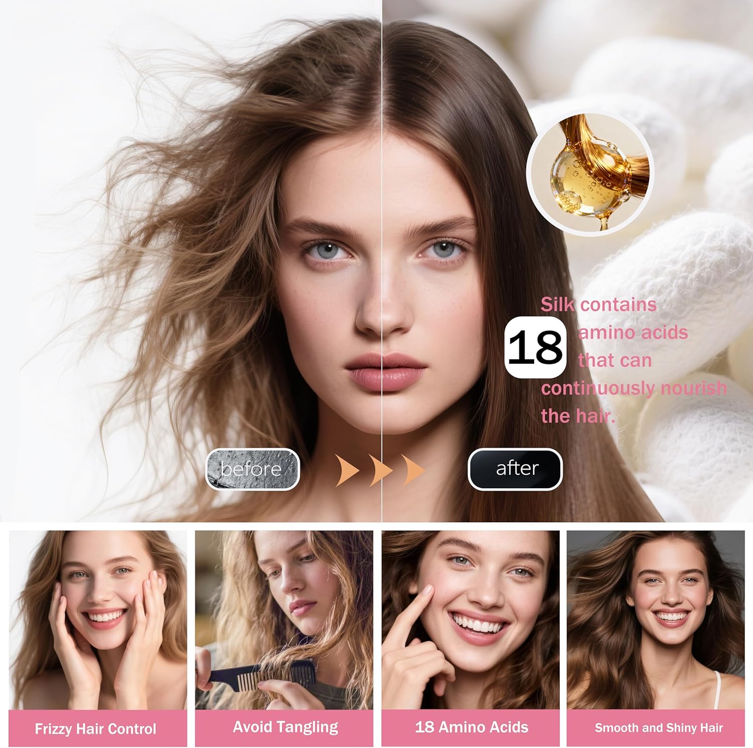 Thumbnail 4 de townssilk Kissenbezug aus 100% Maulbeerseide (19mm, 6A-Grad) 50x65 cm, Darkgrey – beidseitig