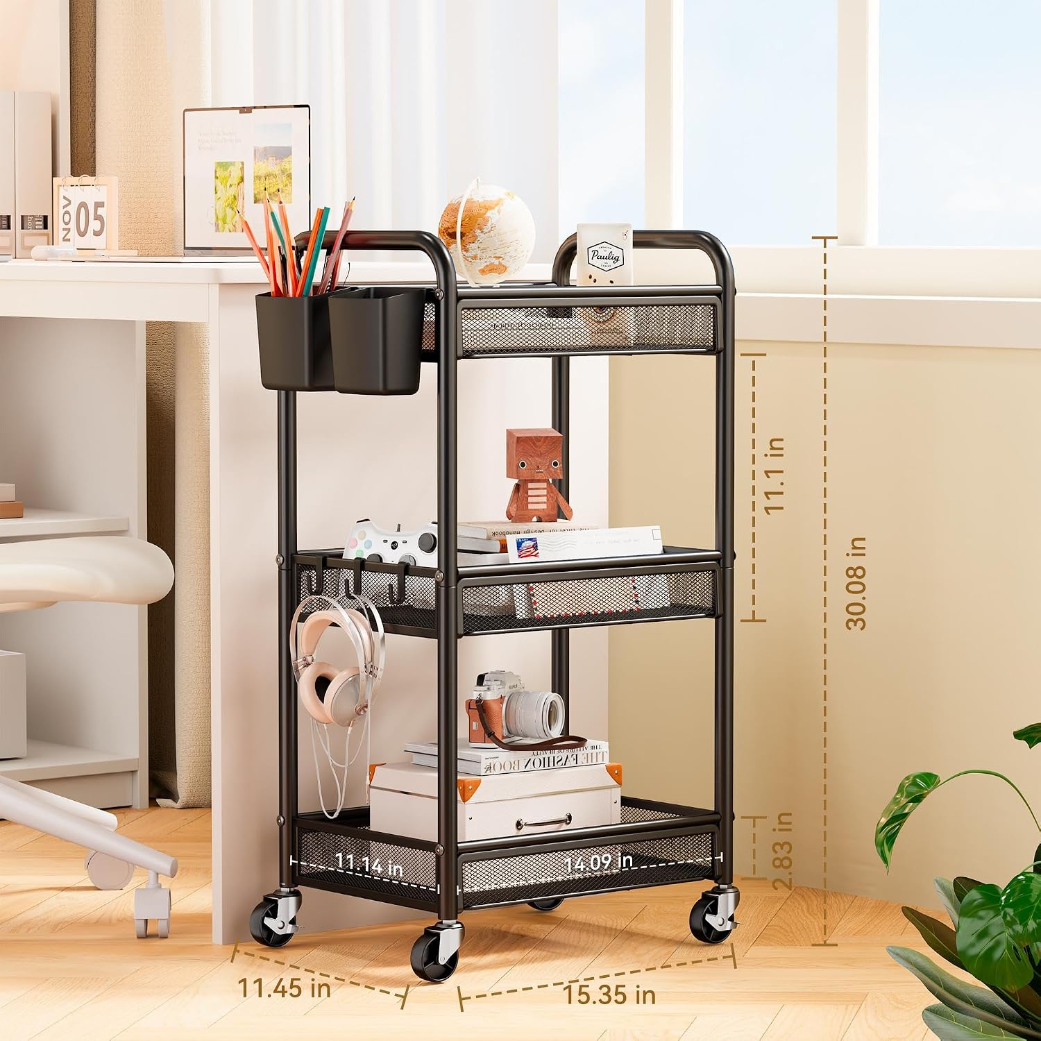 Thumbnail 5 de YASONIC 3 Tier Rolling Cart