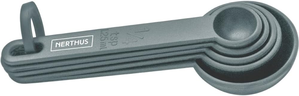 Detalle 2 de Lot de 5 cuillères à mesurer NERTHUS FIH 1381 (1,25 ml à 15 ml) pour cuisson et pâtisserie