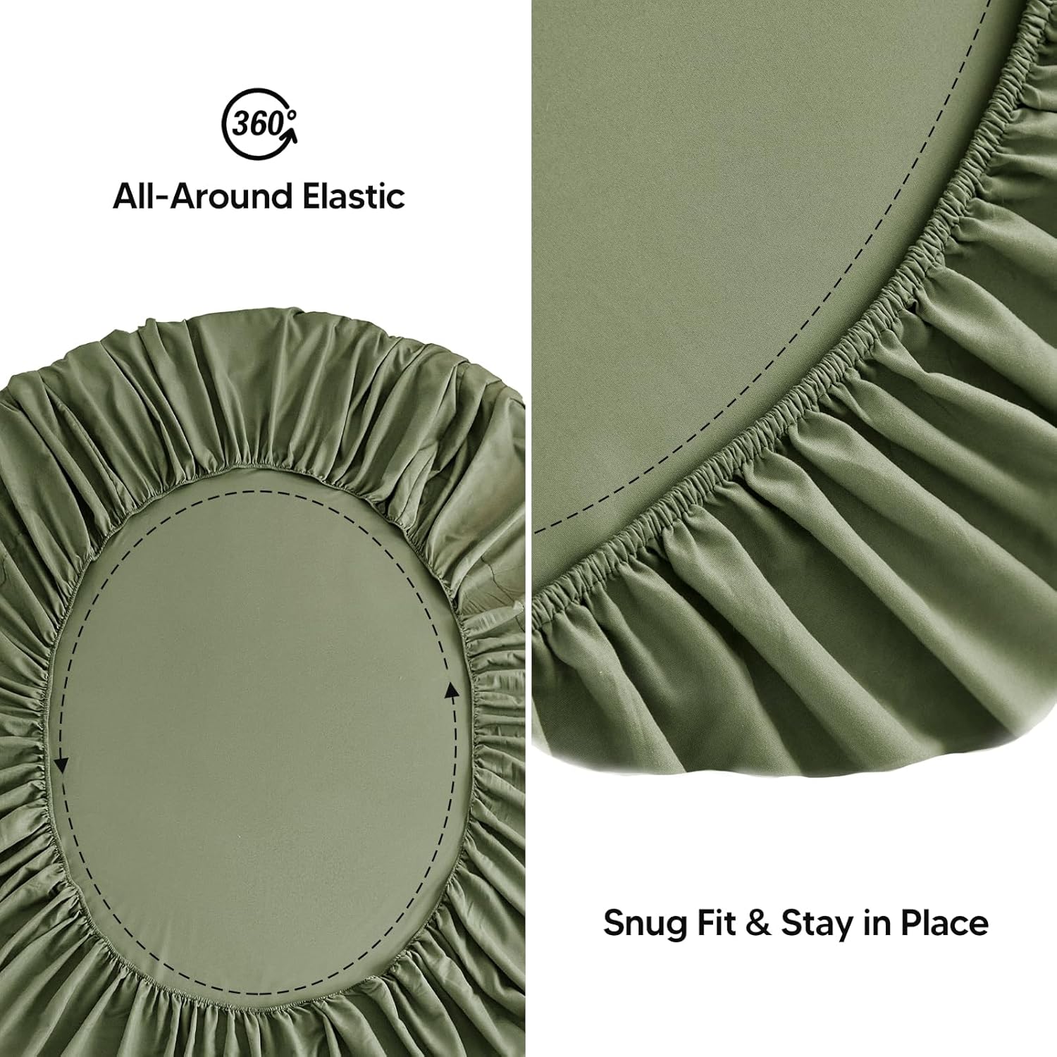 Thumbnail 5 de Tokokimo King Size 4-Piece Olive Green Bedding Set