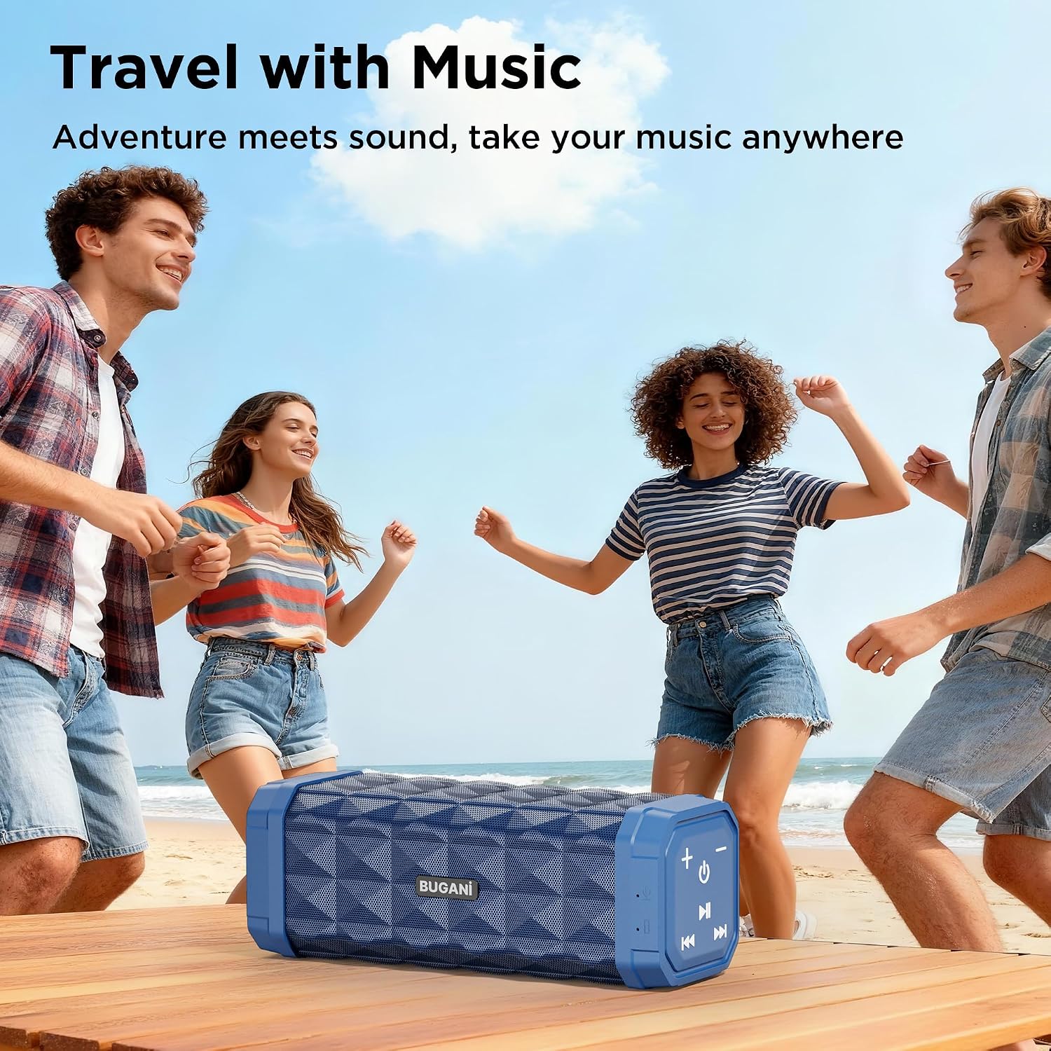 Detalle 2 de BUGANI Bluetooth Speaker: Portable Wireless Speaker with 24H Playtime 🎵
