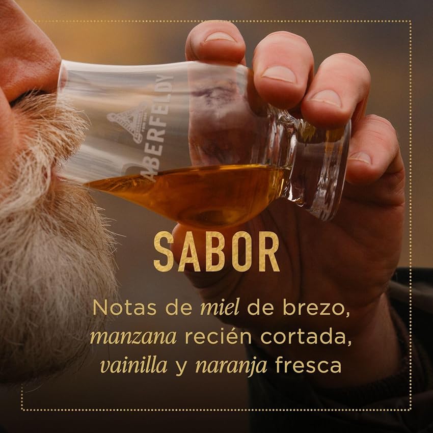 Detalle 2 de Aberfeldy 12 Años Whisky Escocés con Estuche de Regalo 🥃