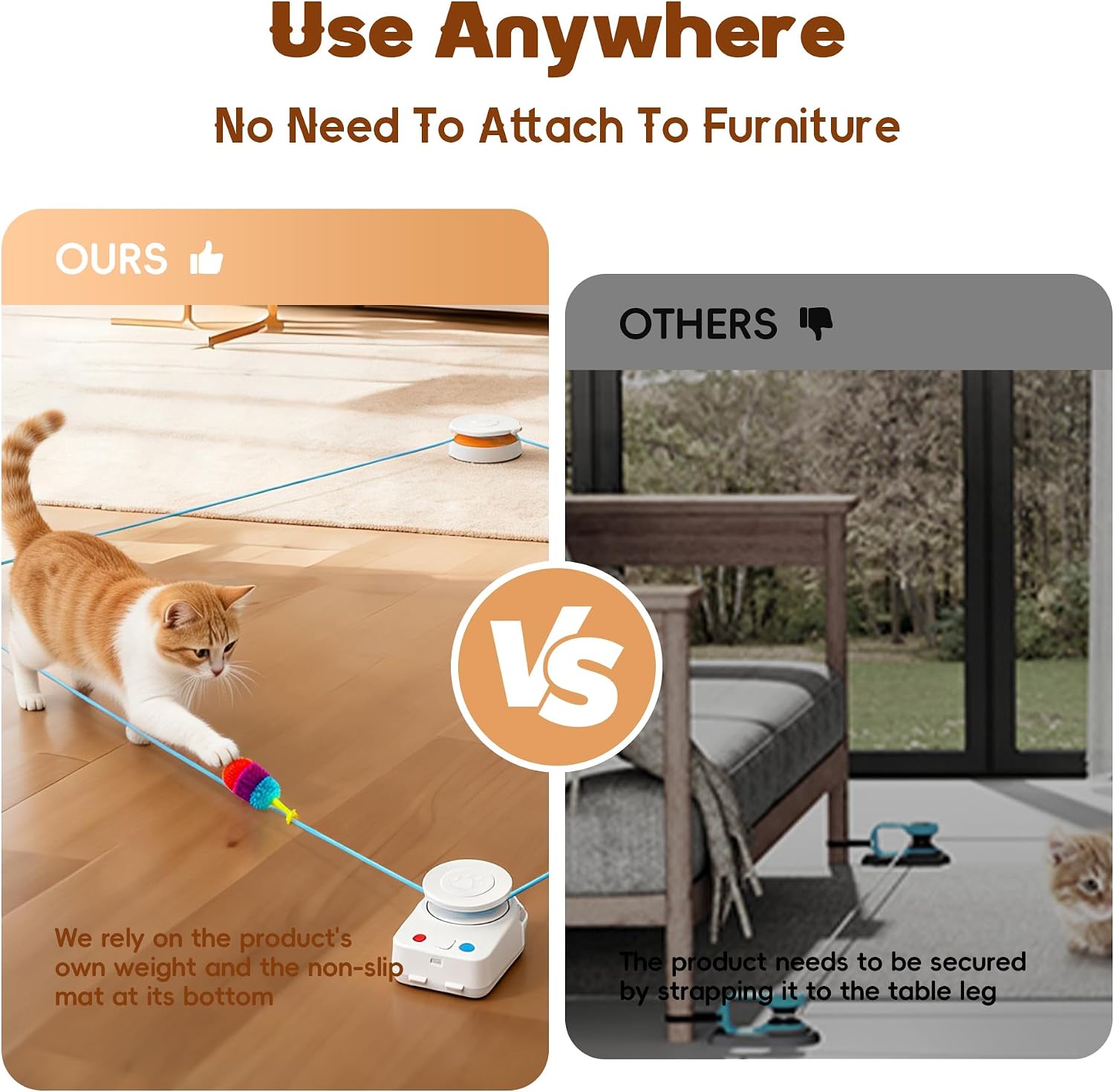 Detalle de Hedsuin Interactive Cat Toy for Indoor Cats – Automatic Moving Toy & Cat Treadmill