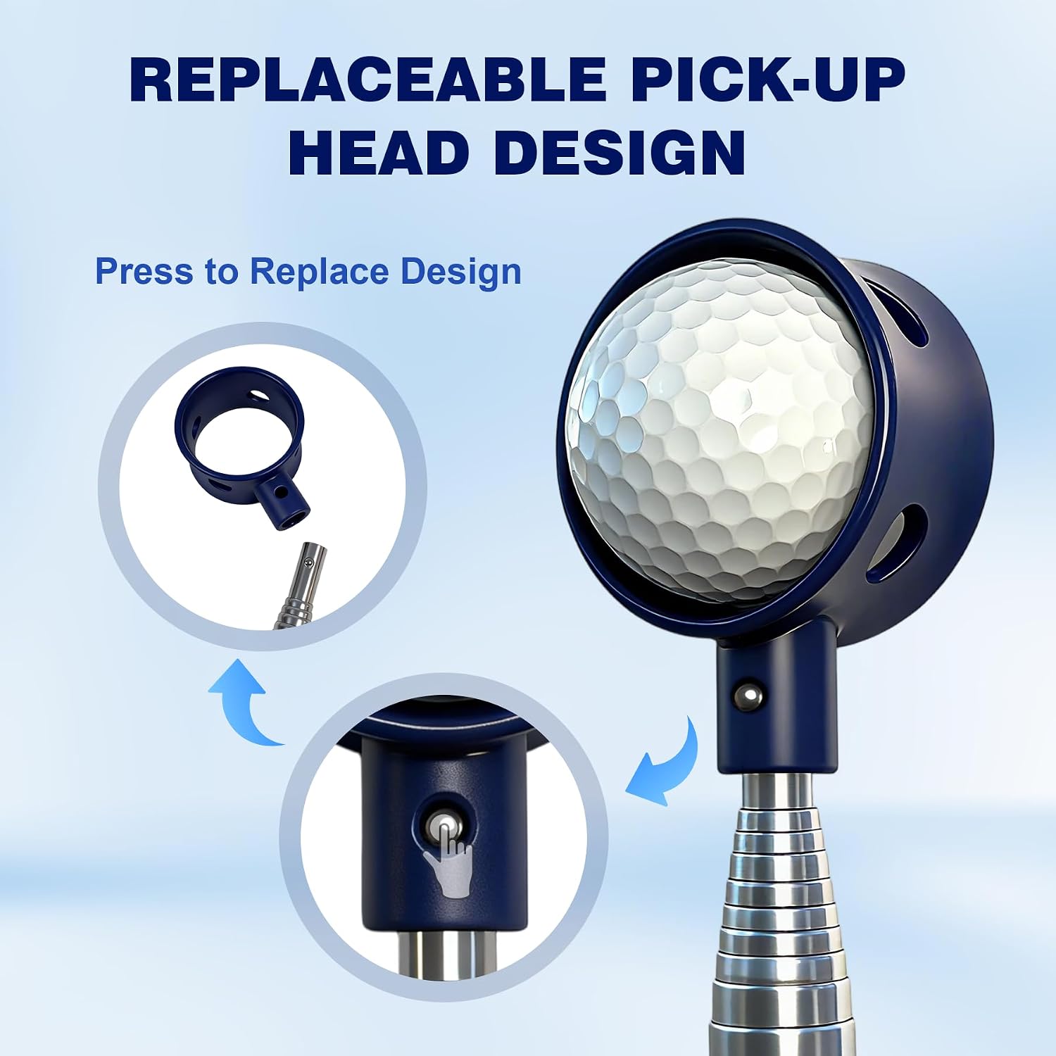 Thumbnail 6 de Josongslax JOSONG013 Telescopic Golf Ball Retriever with Stainless Steel Shaft
