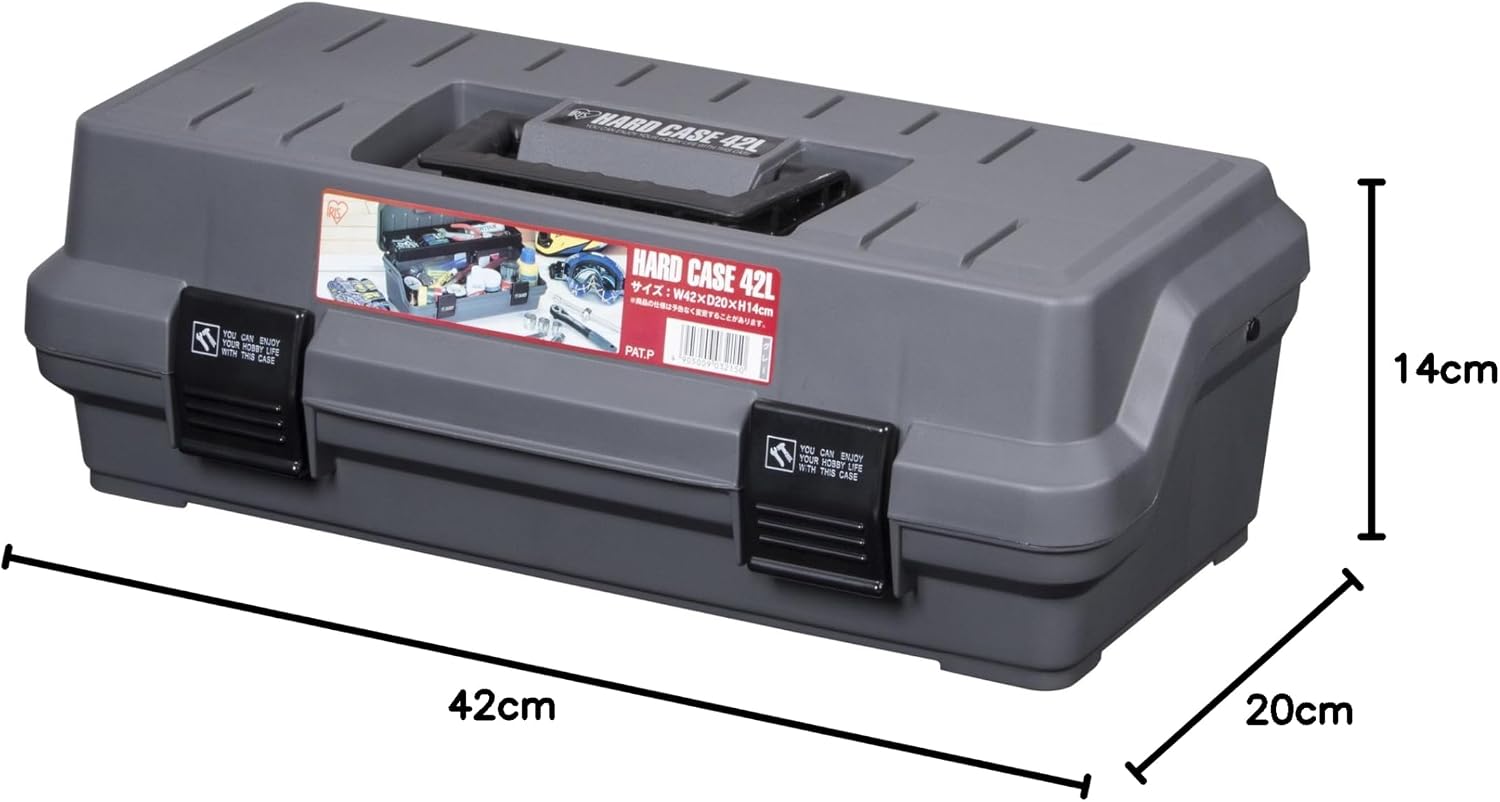 Detalle de アイリスオーヤマ ハードケース 42L(G)グレー・ポリプロピレン製・耐水仕様