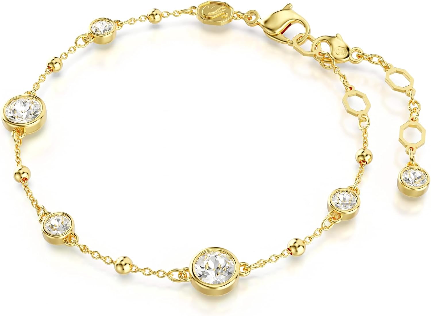 Detalle 2 de Swarovski Imber Armband Weißes vergoldetes Damenarmband mit Strahlenden Rundkristallen