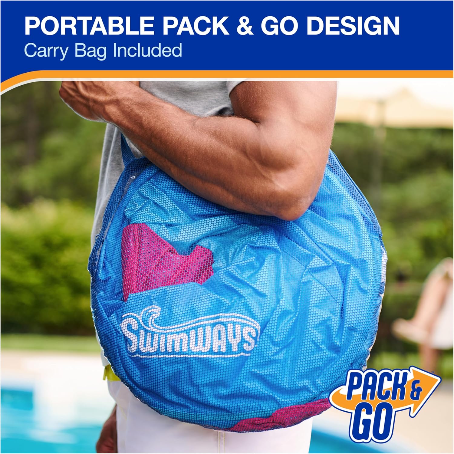 Thumbnail 6 de SwimWays Inflatable Pool Lounger 250 lb capacity
