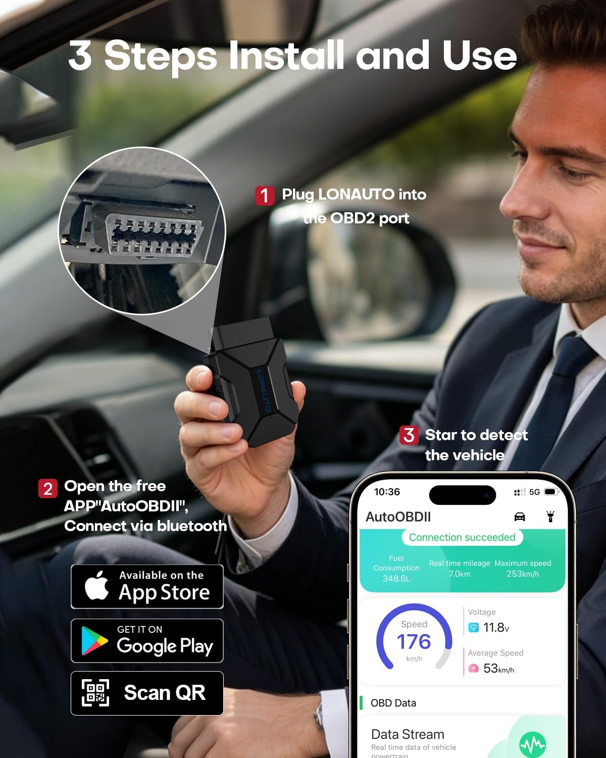 Thumbnail 3 de LB03 Bluetooth OBD2 Scanner