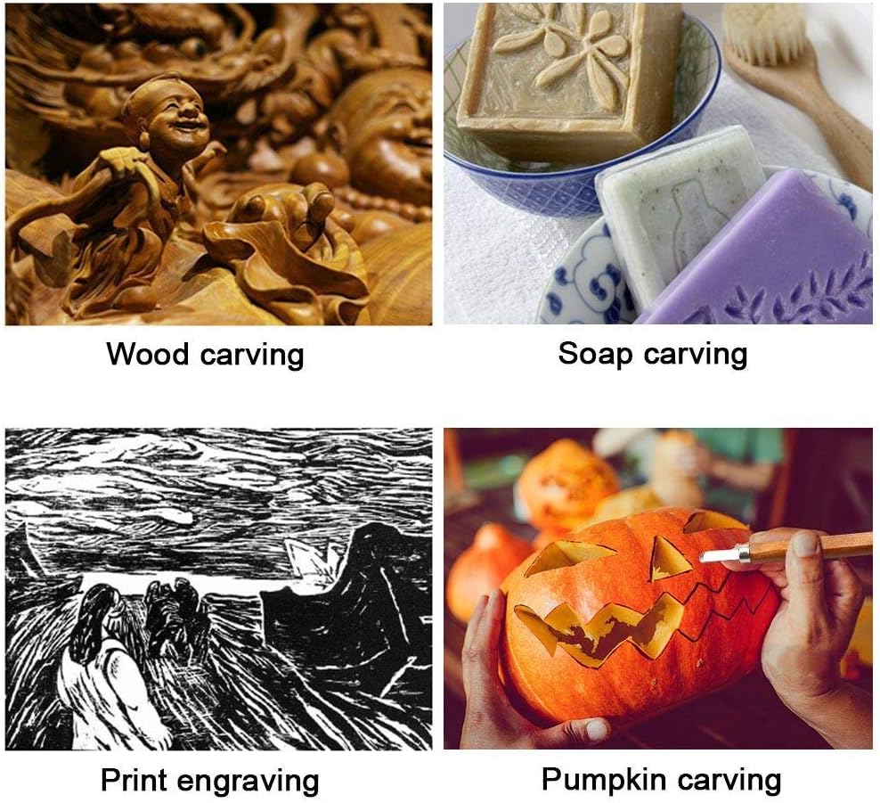 Thumbnail 5 de MAIKEHIGH 14Pcs Kit intaglio legno 12 pezzi 🪚