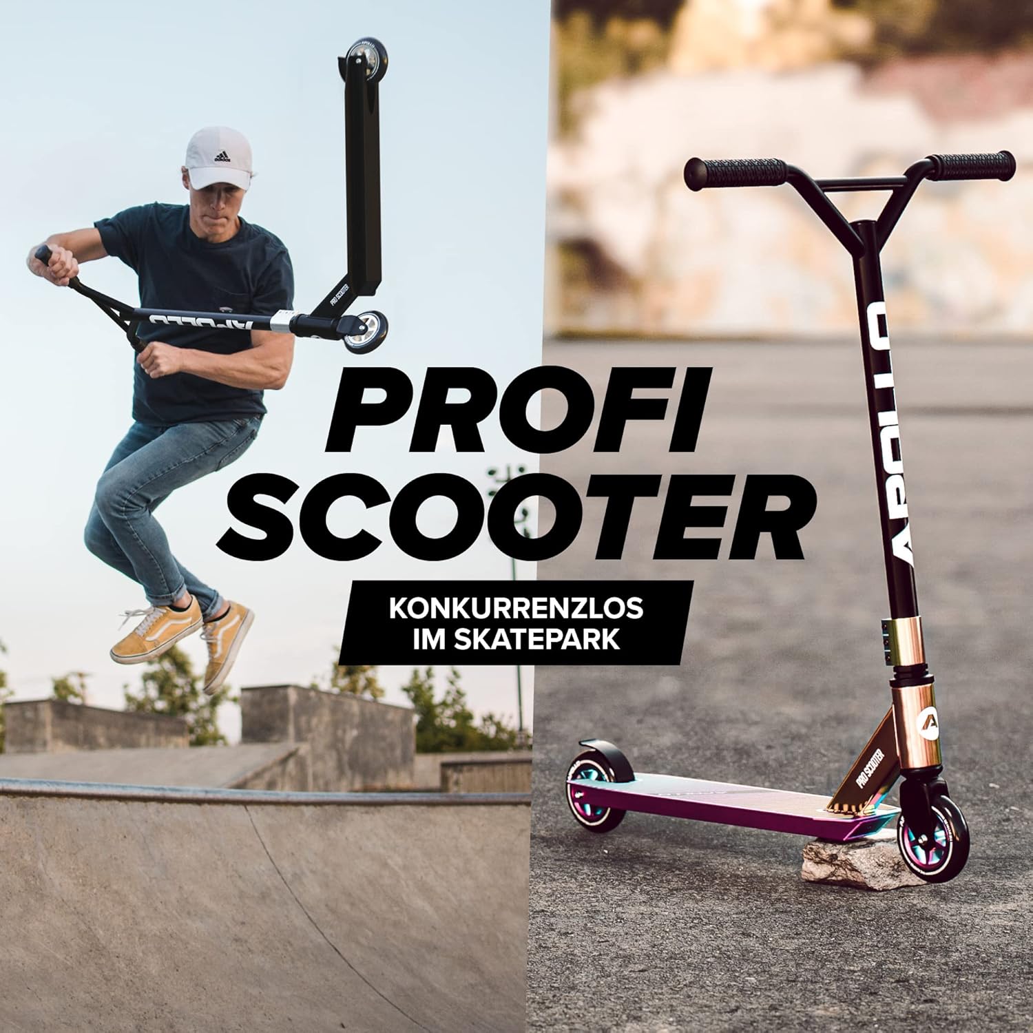 Detalle de Apollo Stunt Scooter Genius Pro – robuster Freestyle-Scooter für Kinder ab 6
