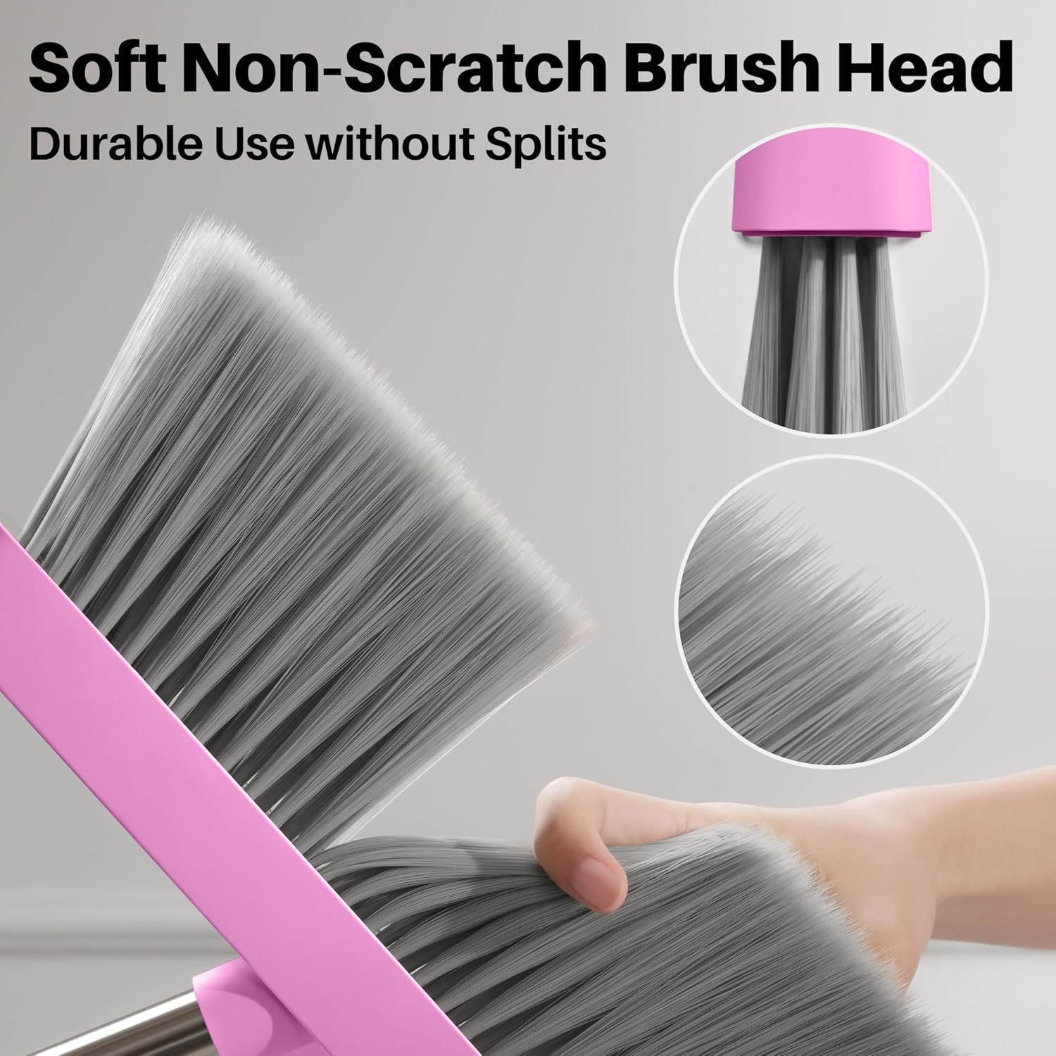 Thumbnail 6 de JOYMOOP Pink Broom and Dustpan Set